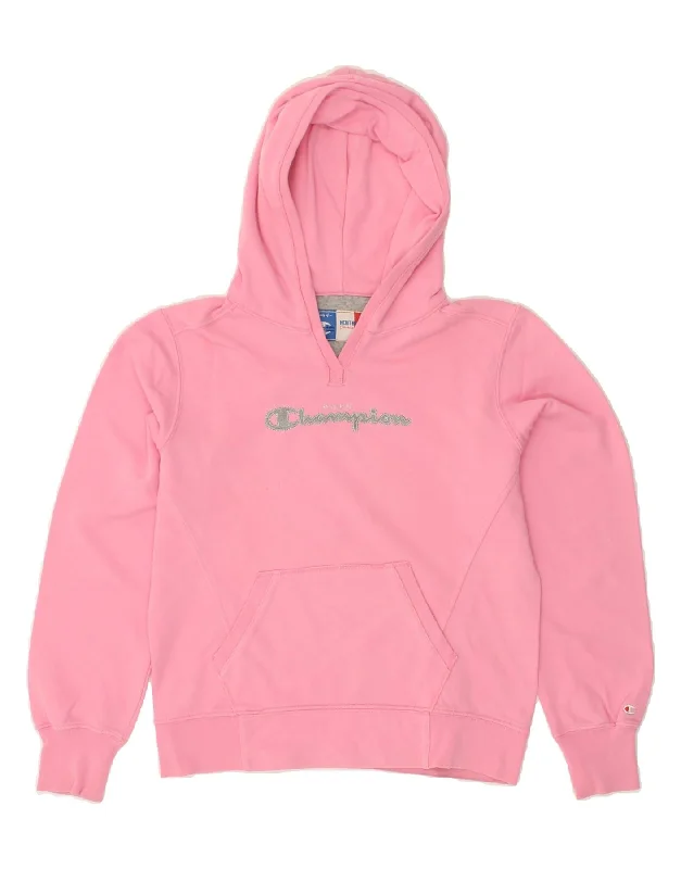 Exclusive Savings CHAMPION Womens Heritage Classics Graphic Hoodie Jumper UK 14 Medium Pink Exclusive Savings CHAMPION Womens Heritage Classics Graphic Hoodie Jumper UK 14 Medium Pink