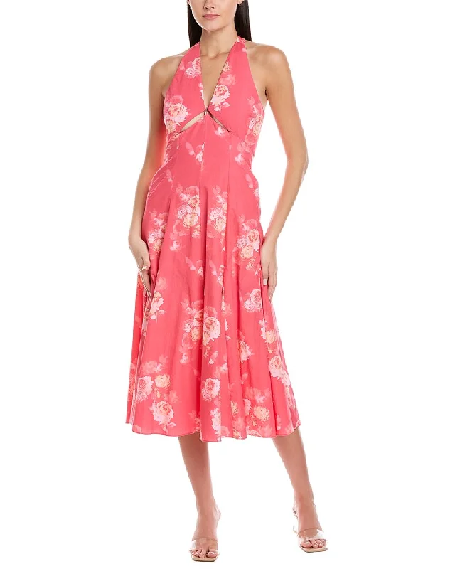 Time-Limited Offer Garrie B Halter Midi Dress