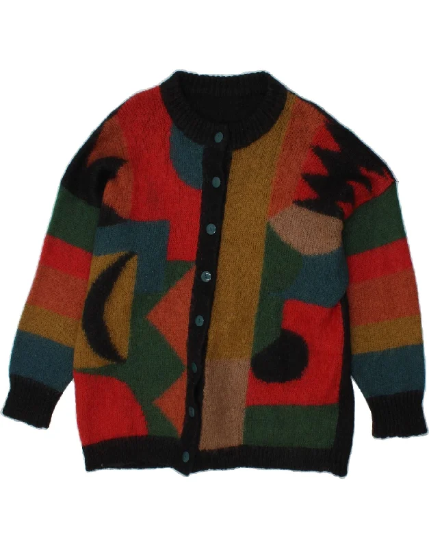 Daily Deals VINTAGE Womens Cardigan Sweater UK 18 XL Multicoloured Colourblock