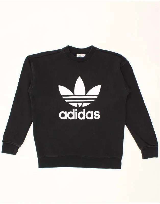 Massive Deals ADIDAS Womens Oversized Graphic Sweatshirt Jumper UK 6 XS Black Cotton Massive Deals ADIDAS Womens Oversized Graphic Sweatshirt Jumper UK 6 XS Black Cotton