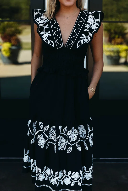 Mega Deal Cheers Midi Dress - Black