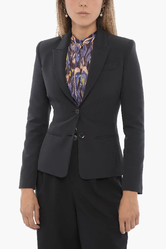 Markdowns Edra Solid Color Two-Buttons Blazer 38 Italian Size