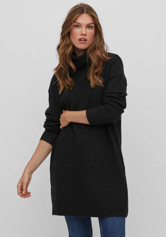Daily Specials Vila Cilia Knit Jumper Dress, Black