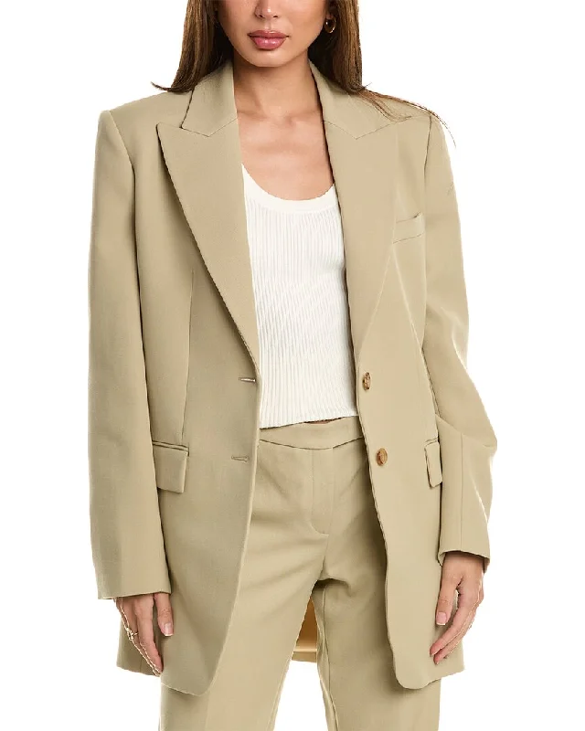 Can't Miss Michael Kors Collection Gabardine Wool Boyfriend Blazer