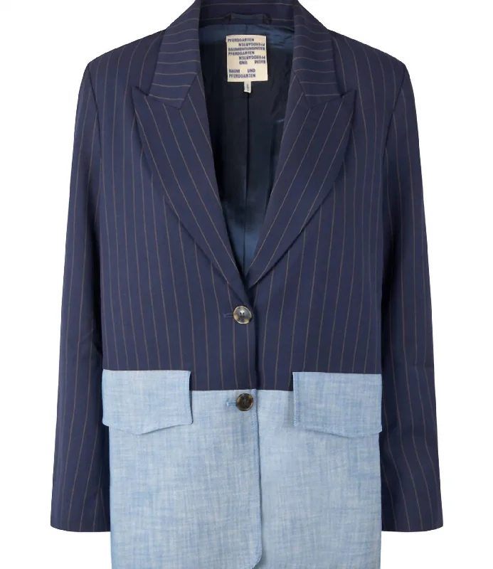 Best Bargains Barba Jacket In Seabornepinstripe