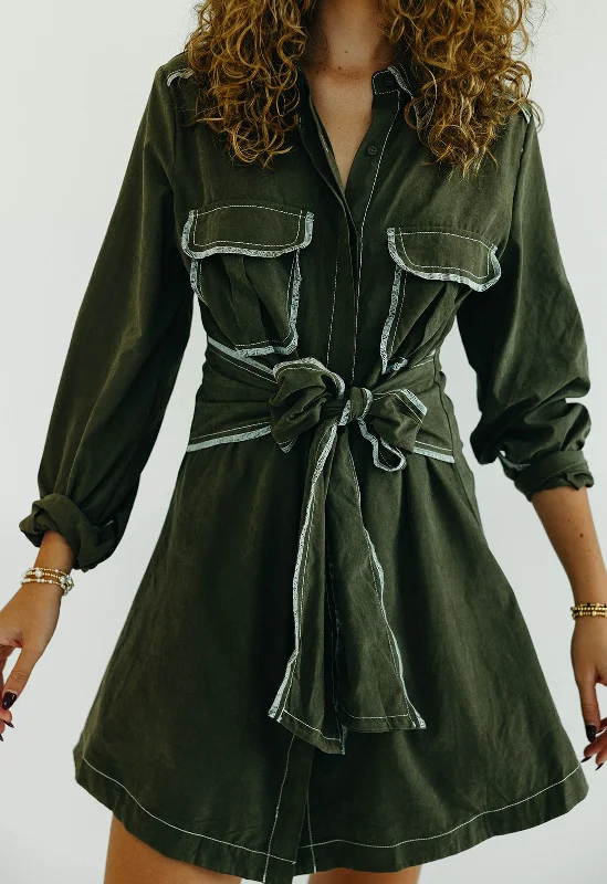 Get It Before It’s Gone Kai Mini Dress - Olive