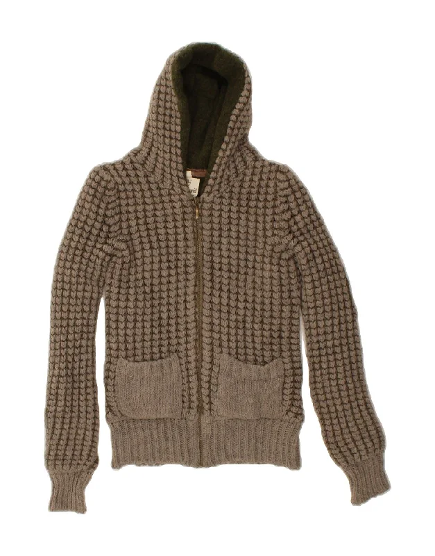 Best Bargains TIMBERLAND Womens Hooded Cardigan Sweater UK 10 Small Grey