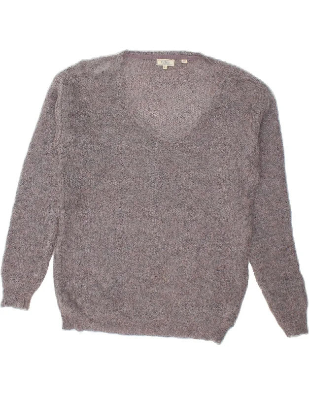 Deal of the Day FAT FACE Womens Longline Oversized V-Neck Jumper Sweater UK 8 Small Grey Deal of the Day FAT FACE Womens Longline Oversized V-Neck Jumper Sweater UK 8 Small Grey