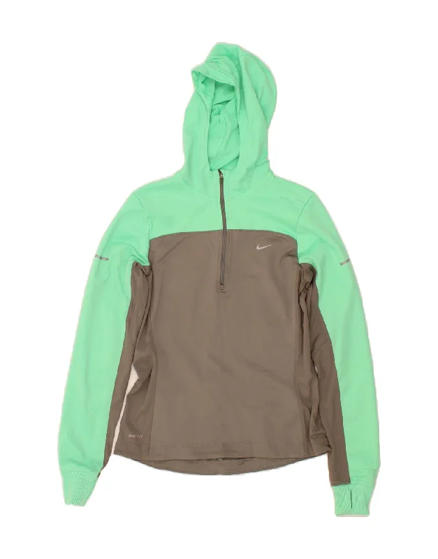 Buy More, Save More NIKE Womens Dri Fit Zip Neck Hoodie Jumper UK 10 Small Grey Colourblock Buy More, Save More NIKE Womens Dri Fit Zip Neck Hoodie Jumper UK 10 Small Grey Colourblock