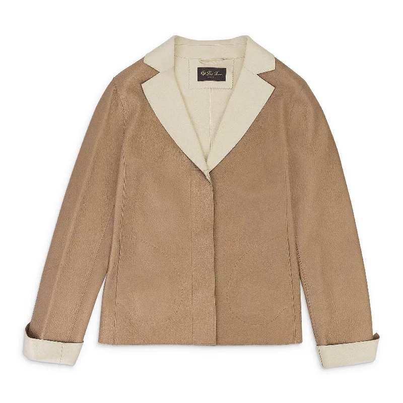 Major Savings AUBREY PEBBLED BROWN LEATHER JACKET