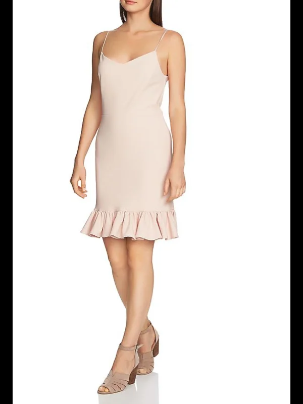 Today’s Deal 1. STATE Womens Pink Ruffled Spaghetti Strap V Neck Short Party Body Con Dress Today’s Deal 1. STATE Womens Pink Ruffled Spaghetti Strap V Neck Short Party Body Con Dress