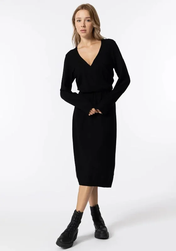 Stock Clearance Tiffosi Brianna Knit Midi Dress, Black