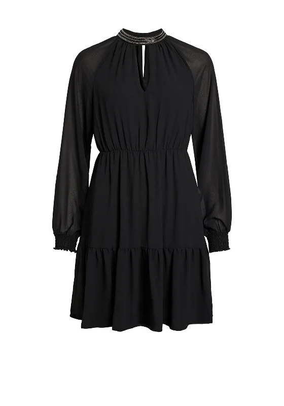 Discount Mania Vila Anlis Halterneck Short A-Line Dress, Black