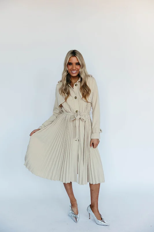 Season Finale Sale Kaelin Midi Dress - Beige