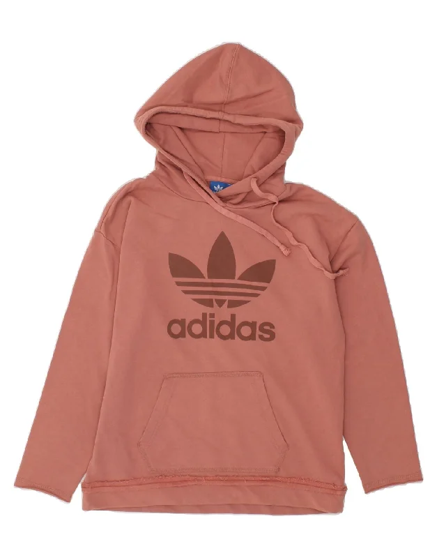 Huge Discounts ADIDAS Womens Graphic Hoodie Jumper EU 38 Medium Pink Cotton