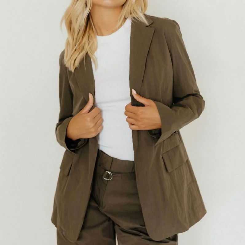 Exclusive Savings Label Technical Suiting Blazer In Wood