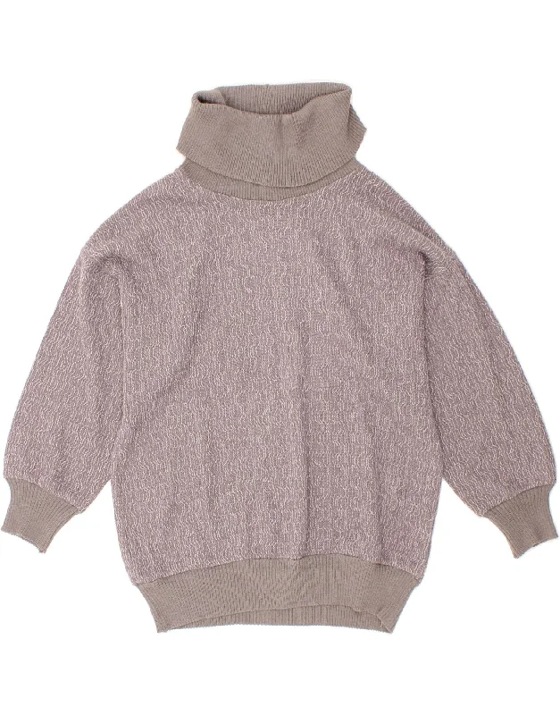 Deal Alert VINTAGE Womens Roll Neck Jumper Sweater UK 14 Large Purple