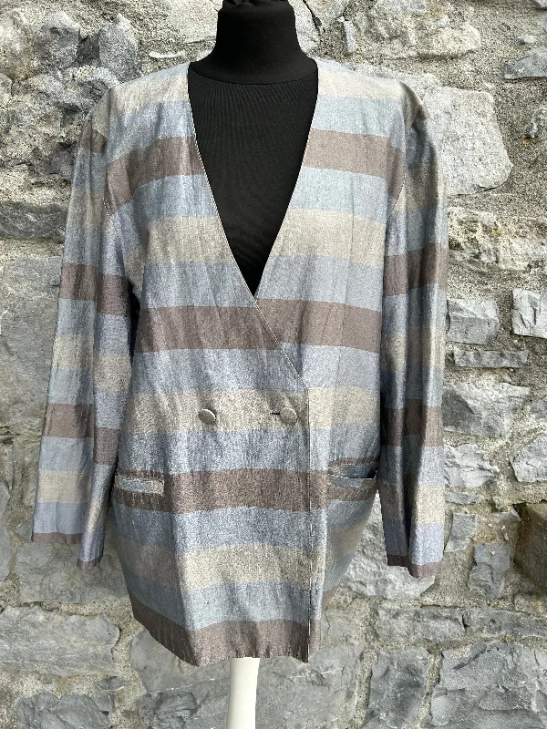 Exclusive Savings 80s grey stripy blazer uk 16-18