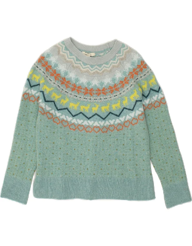 Best Bargains WHITE STUFF Womens Boat Neck Jumper Sweater UK 12 Medium Blue Fair Isle Best Bargains WHITE STUFF Womens Boat Neck Jumper Sweater UK 12 Medium Blue Fair Isle