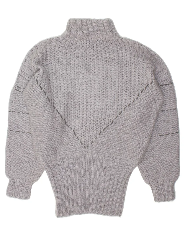 Must-Have Deals VINTAGE Womens Oversized Turtle Neck Jumper Sweater UK 18 XL Grey
