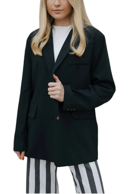 Price Slash Oversized Blazer In Charcoal