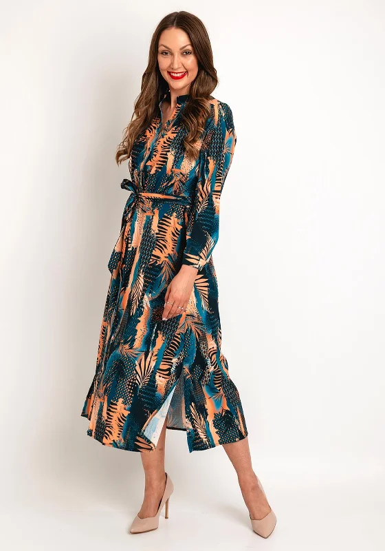 Year-End Sale Kate & Pippa Capri Multi Print Midi Dress, Multi