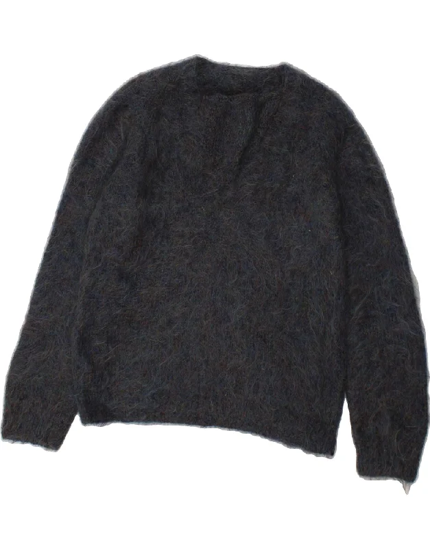 Deal Alert VINTAGE Womens Crew Neck Jumper Sweater UK 14 Medium Navy Blue
