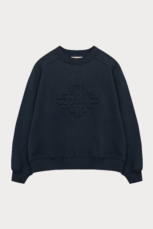 The Best Prices EMBOSSED SWEATSHIRT - NAVY