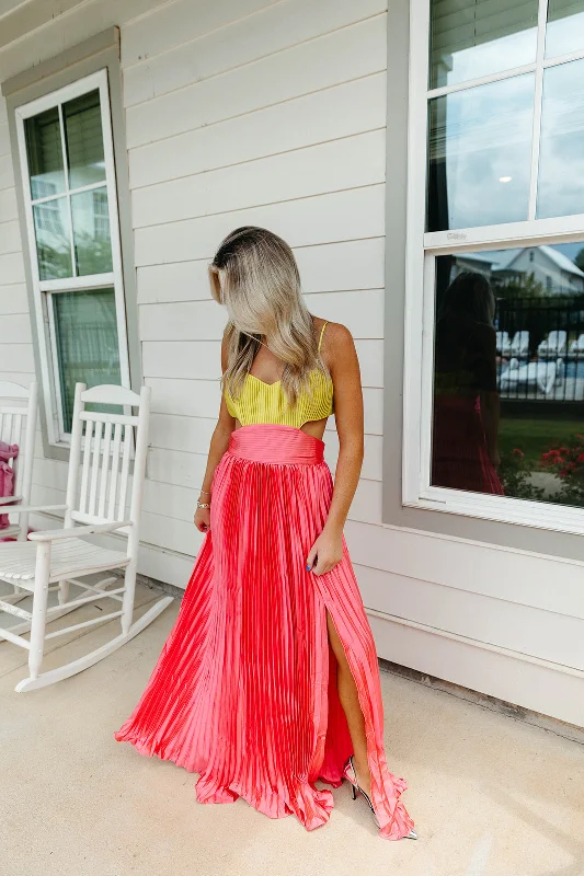 Incredible Offers Tanya Maxi Dress - Lime/Pink