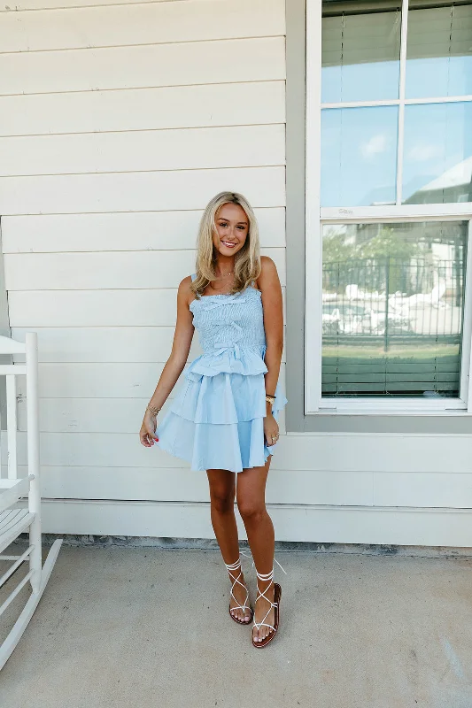 Members Only Sure Of It Mini Dress - Blue