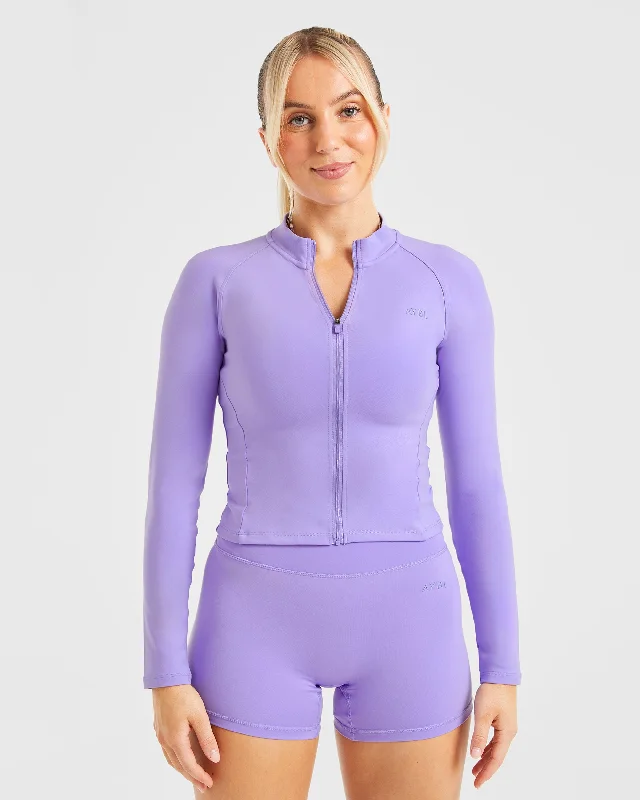 Best Seller Staple Zip Jacket - Vibrant Violet