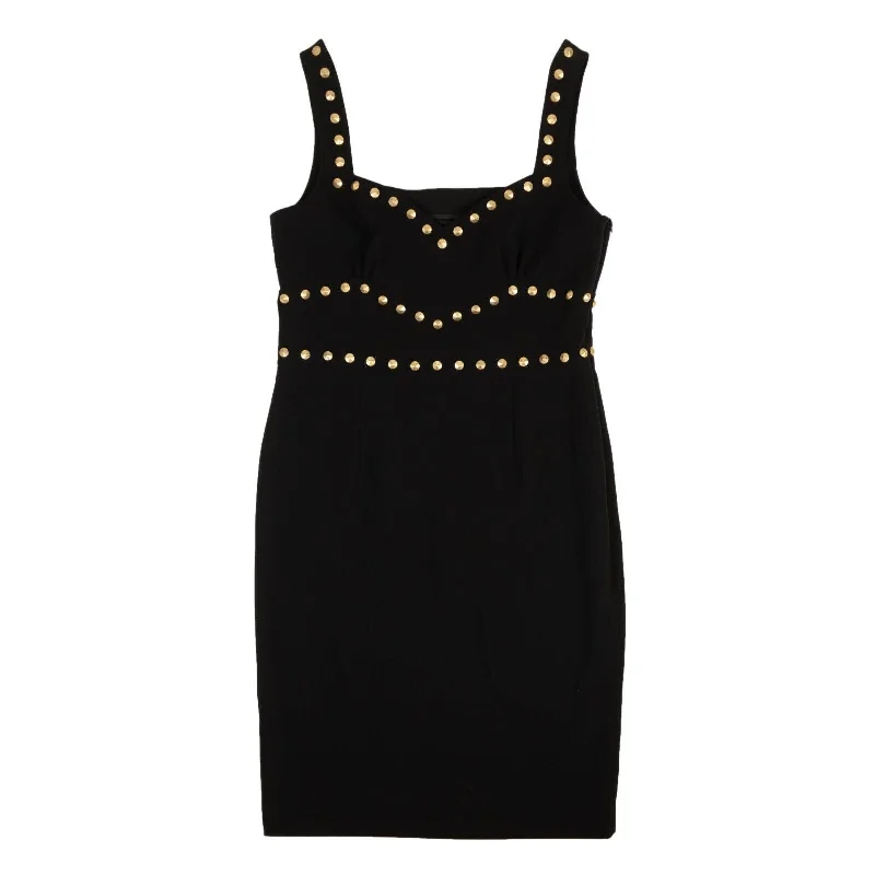 Today’s Deal Black Gold Stud Accent Sweatheart Dress