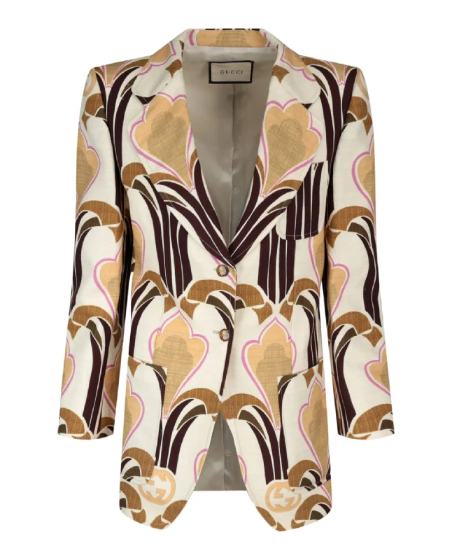 Last Chance Single-Breasted Printed Blazer