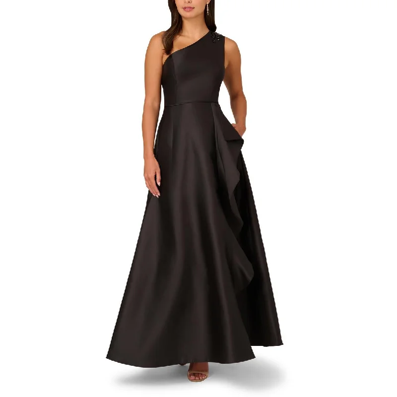 Early Access Womens Mikado Asymmetric Evening Dress