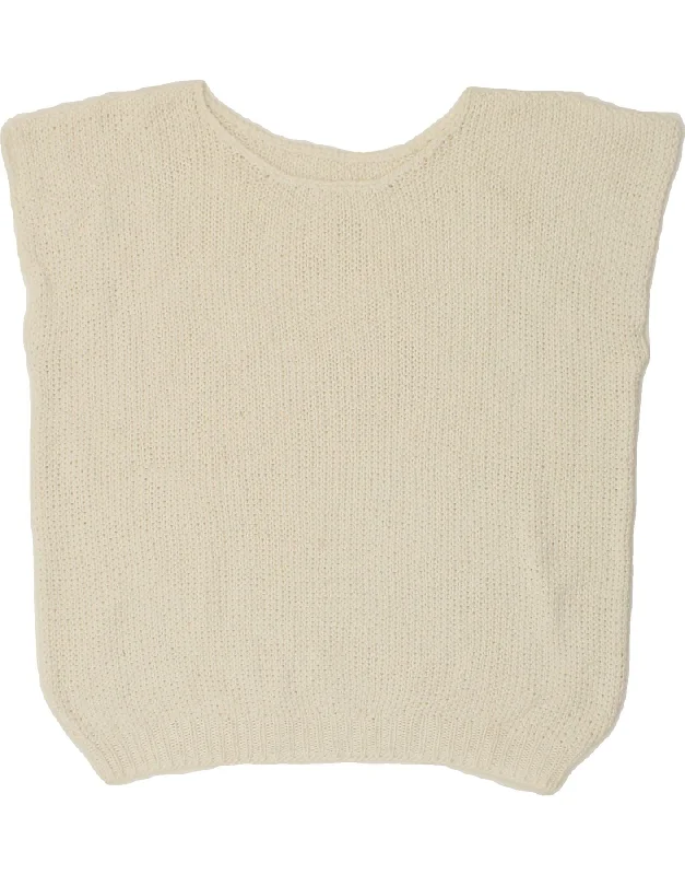 Discount Deals VINTAGE Womens Vest Tank Top UK 14 Large White