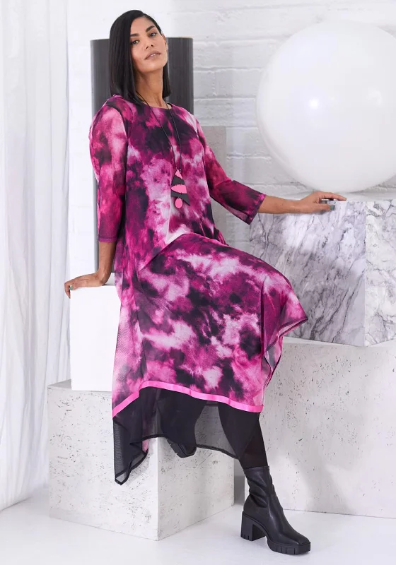Price Cut Ora Mesh Print Maxi Dress, Pink