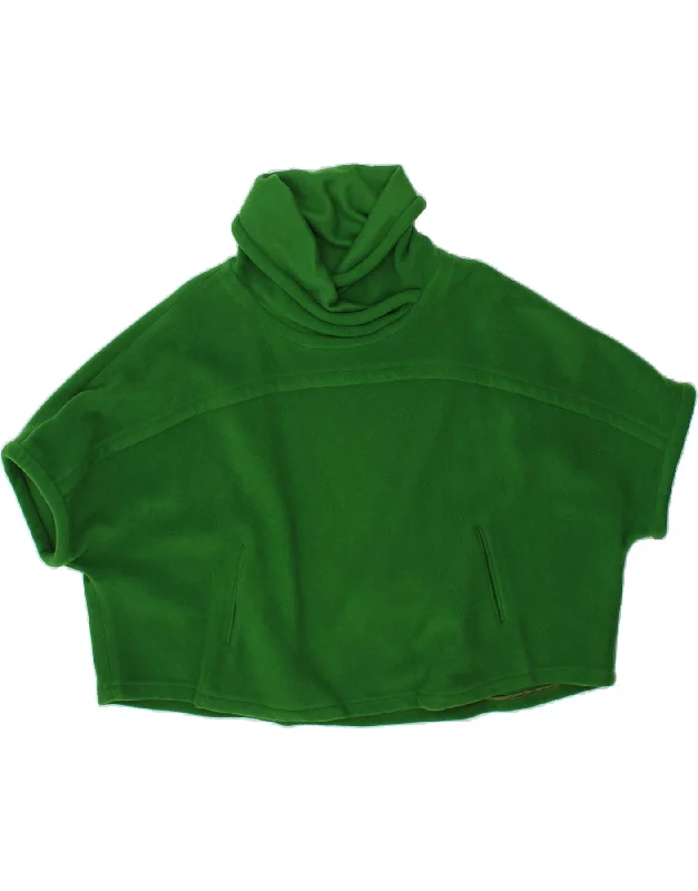 Weekend Flash Sale VINTAGE Womens Poncho Jumper IT 46 Large Green Wool