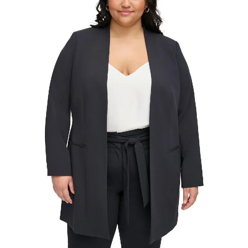 Today’s Deal Plus Womens Suit Separate Office Open-Front Blazer