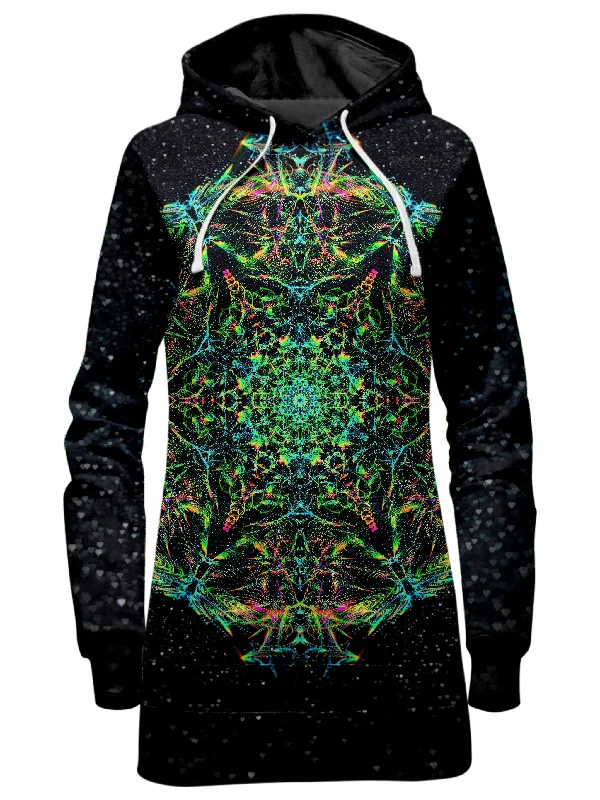 Friends and Family Sale Green Prism Hoodie Dress
