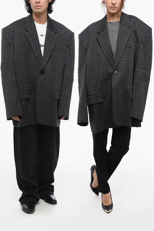 Massive Deals Balenciaga Wool Unisex Blazer With Padded Shoulders M Standard Size