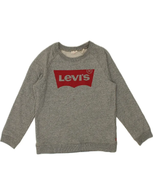 Steals and Deals LEVI'S Womens Oversized Graphic Sweatshirt Jumper UK 10 Small Grey Cotton Steals and Deals LEVI'S Womens Oversized Graphic Sweatshirt Jumper UK 10 Small Grey Cotton