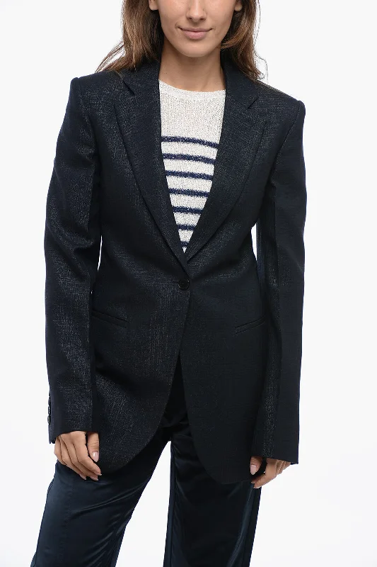 Limited Edition Stella McCartney Wool Check Motif Blazer with Lurex Detailing