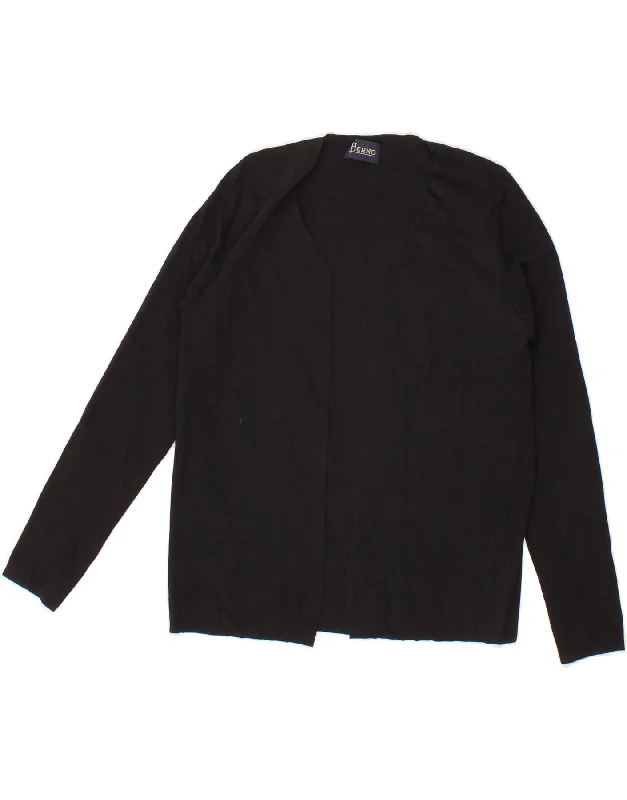 Price Drop HERNO Womens Open Cardigan Sweater IT 40 Small Black Viscose