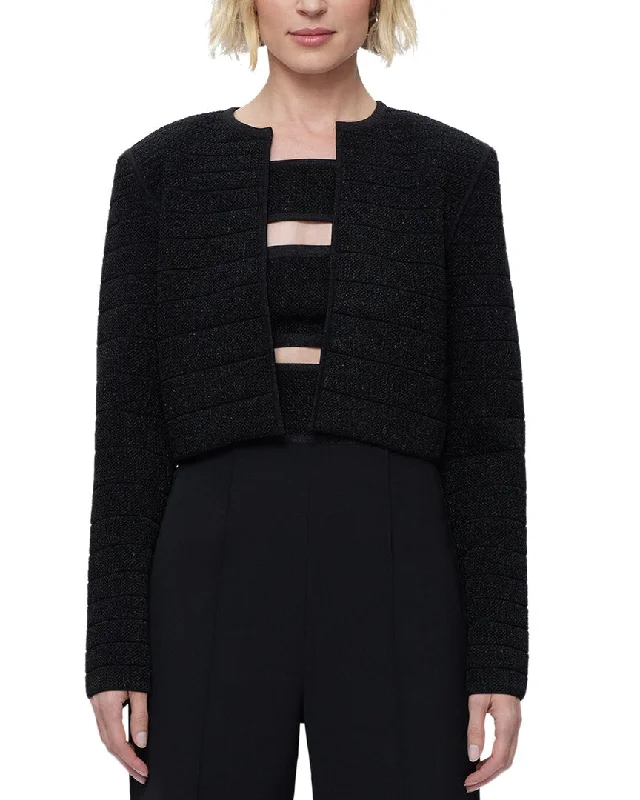 Referral Discount Hervé Léger Textured Lurex Cropped Jacket