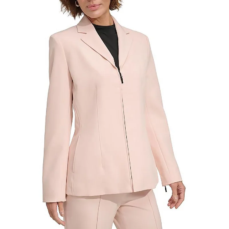 Daily Specials Womens Solid Polyester Double-Breasted Blazer