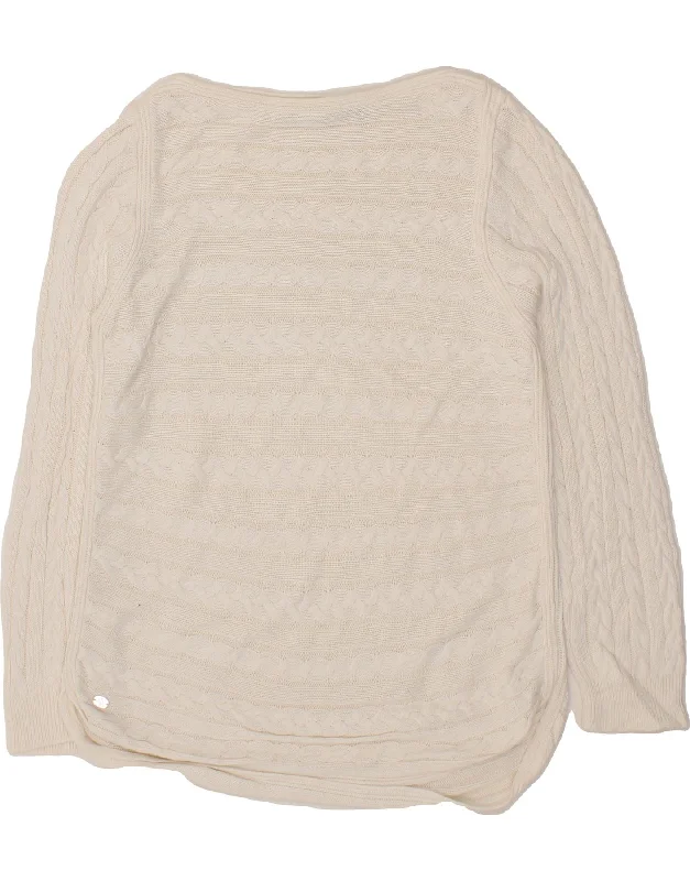 Steals and Deals RALPH LAUREN Womens Boat Neck Jumper Sweater UK 18 XL White
