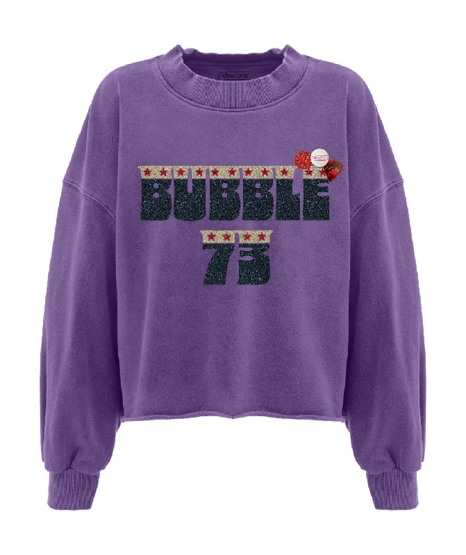 Best Deals Sweatshirt crop porter grape "BUBBLE"