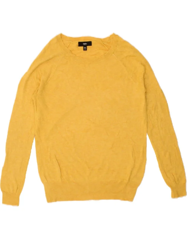 Special Offer MOSSIMO Womens Boat Neck Jumper Sweater UK 20 2XL Yellow Nylon
