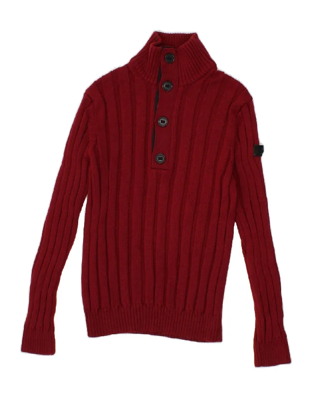 Exclusive Savings MARINA YACHTING Womens Button Neck Jumper Sweater UK 14 Large Red