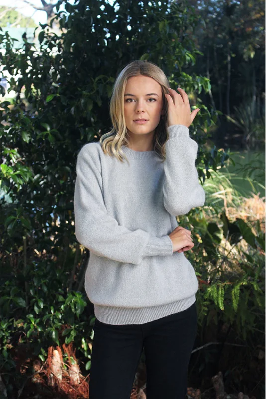 Super Bargain Lothlorian Alpaca Plain Crew Neck Sweater